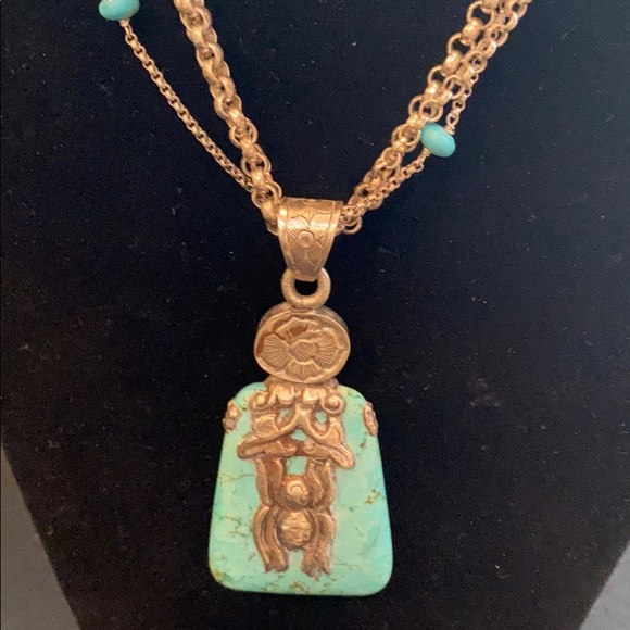 Turquoise and sterling silver necklace - Picture 9 of 11